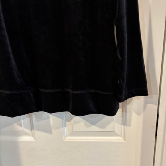 Woman Within Black Velvet top - Picture 3 of 3